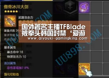 国外著名主播TFBlade被拳头韩国封禁‘爱游戏体育APP’(图1) 爱游戏篮球竞猜